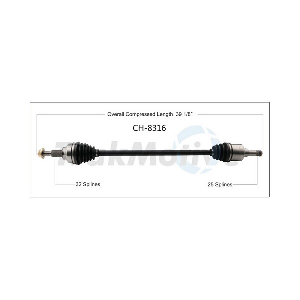Surtrack Axle Cv Axle Shaft, Ch-8316 CH-8316 - main